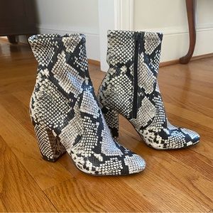 Aldo snakeskin print booties